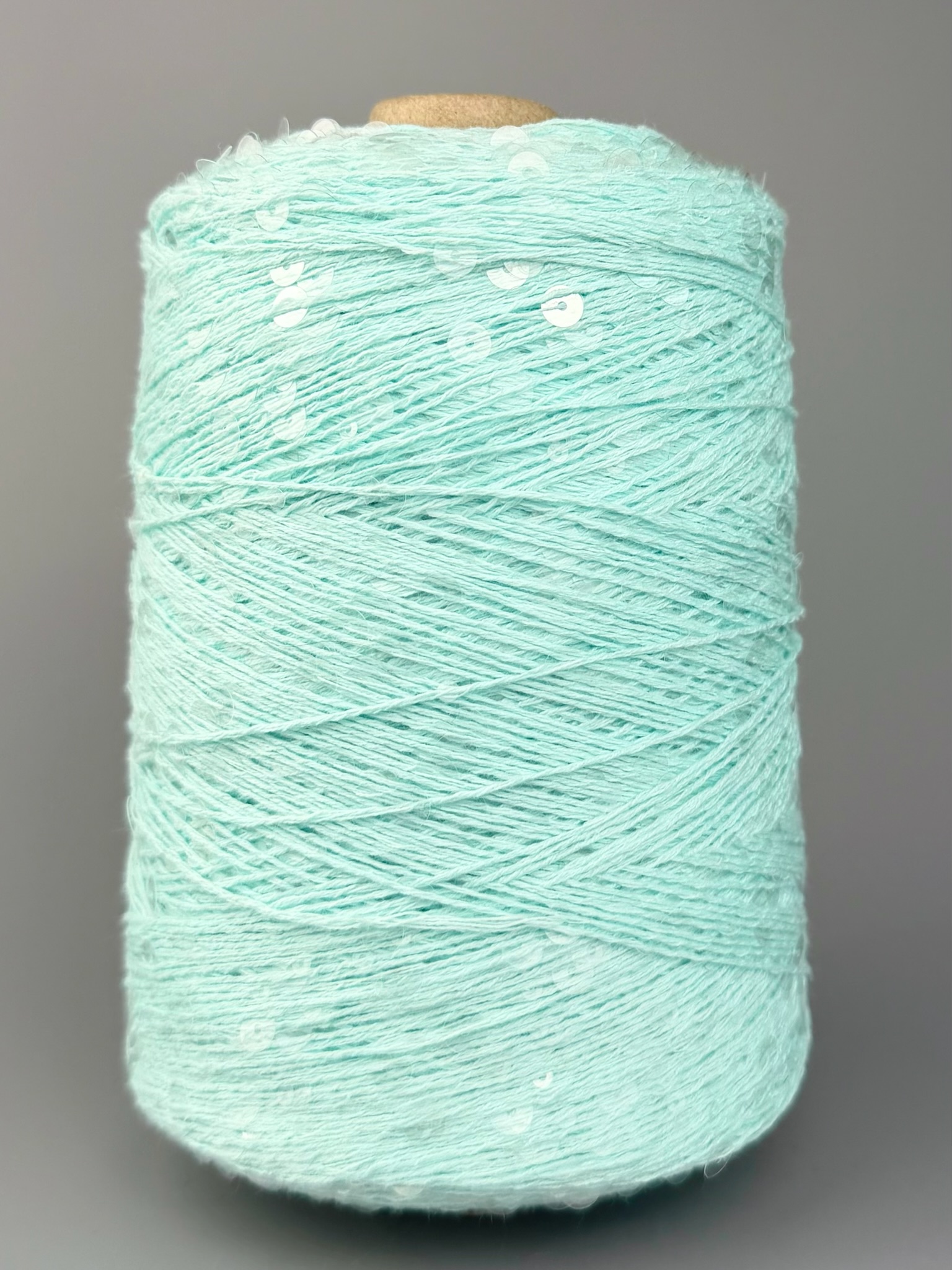 Art. Brillante 260 m / 100 g – Coton avec maxi paillettes col. Tiffany photo 2